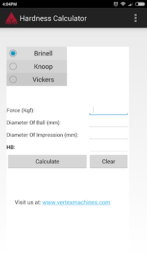 Hardness Calculator Screenshot 0