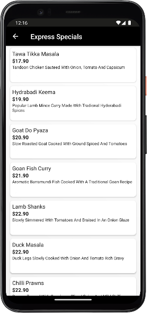 Indian flavours express Screenshot 2