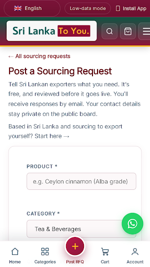 SriLankaExport: B2B Sourcing Screenshot 3