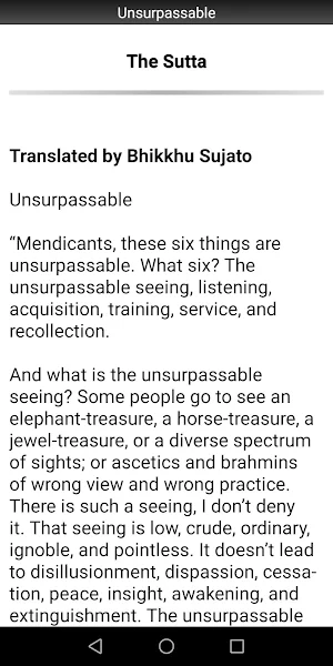 Unsurpassable Sutta - Buddhism Screenshot 1