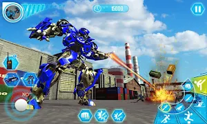 US Police Car Real Robot Transform: Robot Car Game Screenshot 0