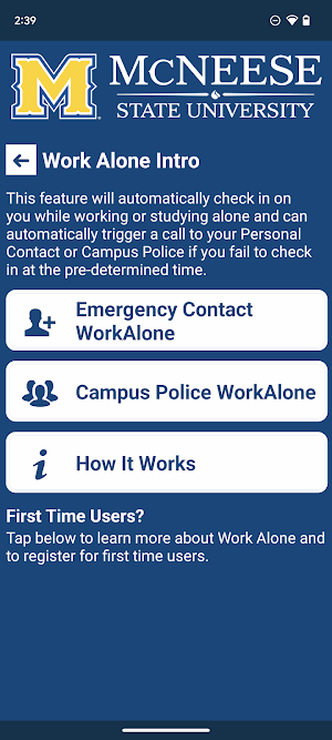 McNeese Safe Screenshot 1