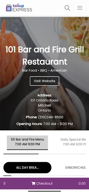 101 Bar and Fire Grill Restaurant Screenshot 1