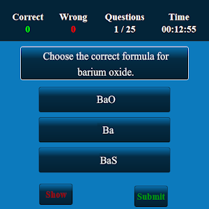 Chemistry Formula MCQ Screenshot 1