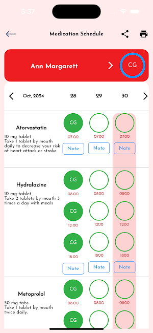 MyChartSpace Screenshot 2