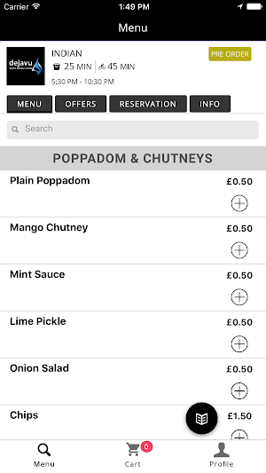 De Ja Vu Exotic Indian Cuisine Screenshot 0