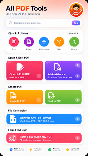 All PDF Tools: PDF Editor & AI Screenshot 0