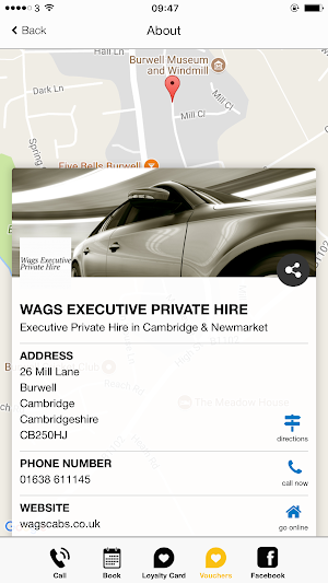 Wags Executive Private Hire Screenshot 3