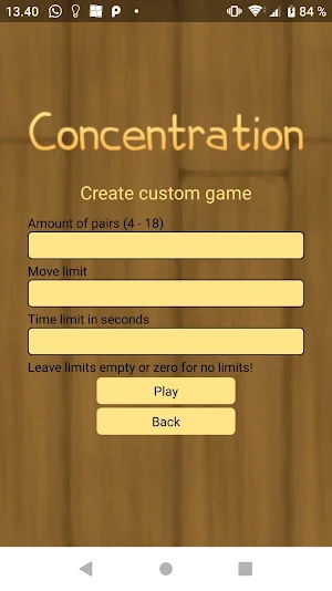 Concentration Screenshot 1