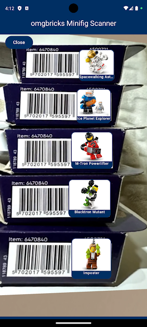 omgbricks Minifigure Scanner Screenshot 1