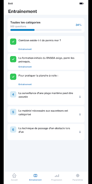 BNSSA QCM Entrainement Screenshot 1