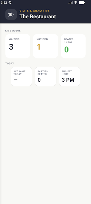 Wait Table Screenshot 2
