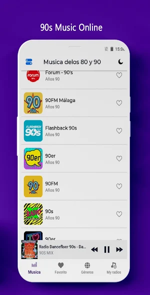 Musica de los 80 y 90 Screenshot 2