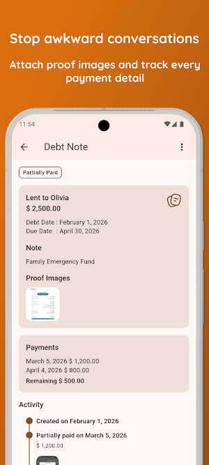 Debt Notary: IOU Debt Tracker Screenshot 3