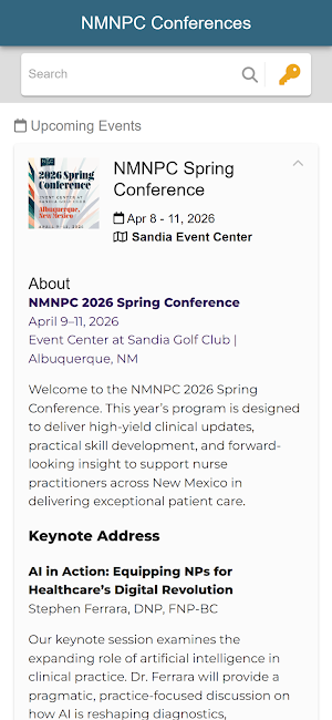 NMNPC Conferences Screenshot 1