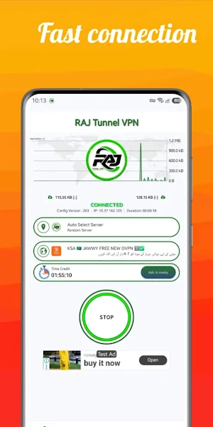 RAJ Tunnel VPN Screenshot 1