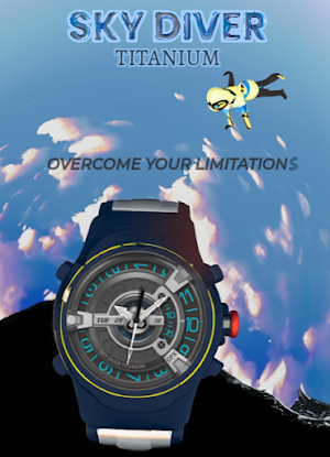 Sky Diver Titanium Wear OS Screenshot 1