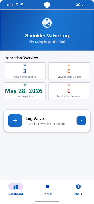 Sprinkler Valve Log Screenshot 2