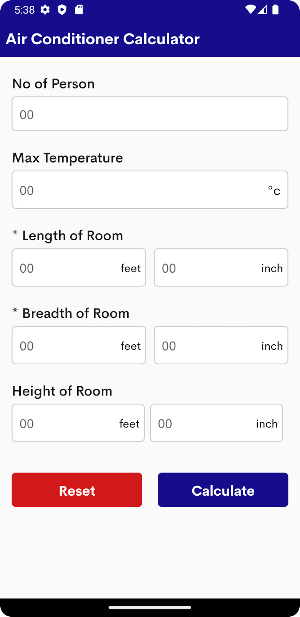 Air Conditioner Calculator Screenshot 0