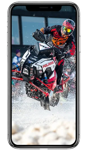 Stunning Snowmobile Race Wallpaper Screenshot 0