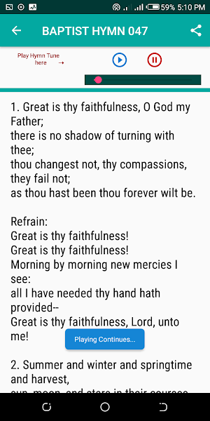 Baptist Audio Hymnal offline Screenshot 3