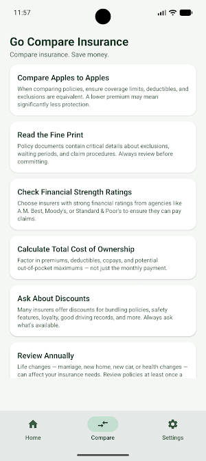 gocompare Insurance Screenshot 1