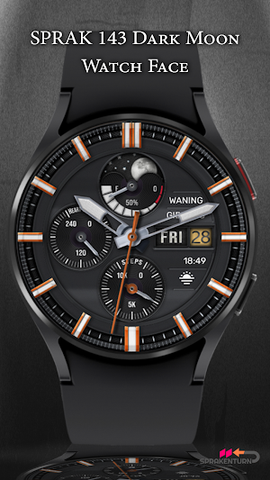 SPRAK 143 Dark Moon Watch Face Screenshot 1