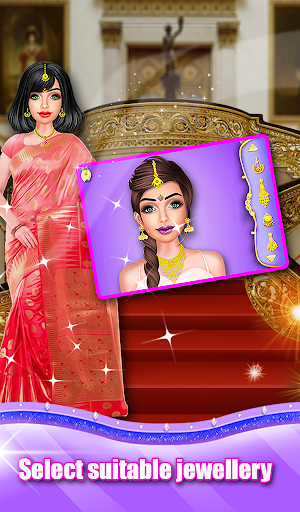 Indian Wedding Saree Designs Fashion Makeup Salon Screenshot 3