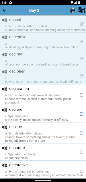 3500 ECPE Vocabulary Screenshot 3