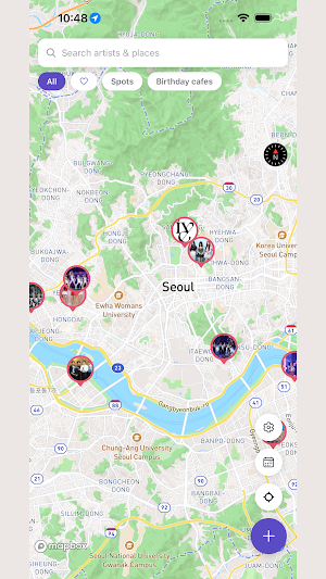 Fanspot: K-pop Fan Map Screenshot 0