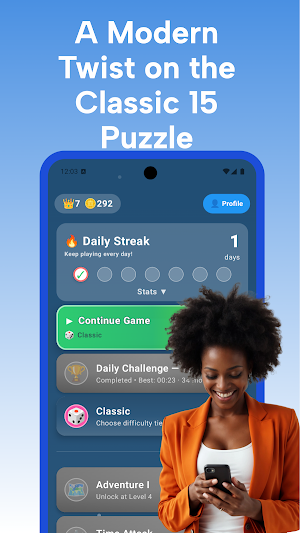 Slidely: 15+ Puzzle Challenge Screenshot 0