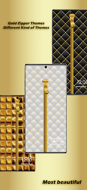 Gold lock screen Screenshot 3