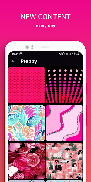 Preppy Wallpaper - Black pink Screenshot 2