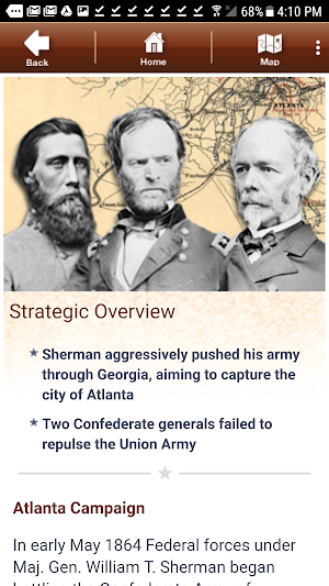 Atlanta Campaign Battle App Screenshot 1