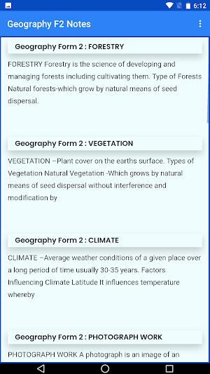 Geography form 2 notes screenshot 1