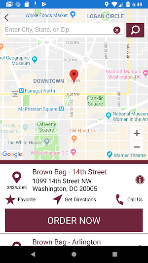 Brown Bag Order Ahead Screenshot 2