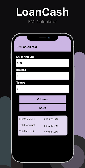 LoanCash : EMI Loan Calculator Screenshot 3
