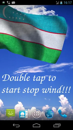 Uzbekistan Flag Live Wallpaper Screenshot 0