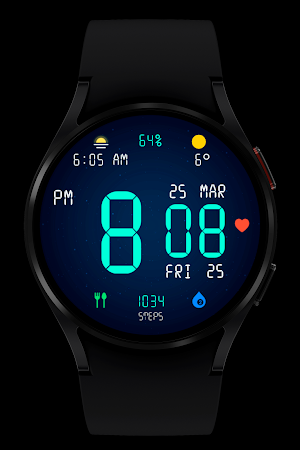 Digital Watch Face Wear OS Screenshot 2