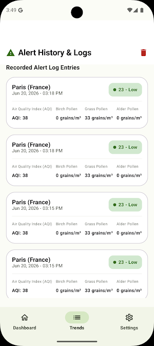 Allergy Tracker Screenshot 3