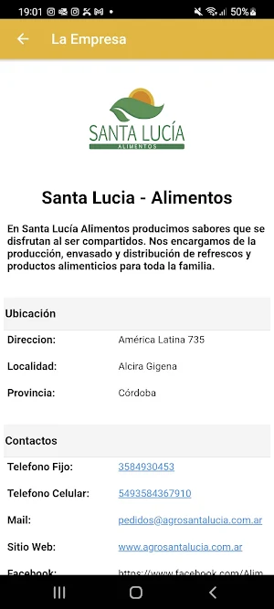 Santa Lucía Alimentos Screenshot 1