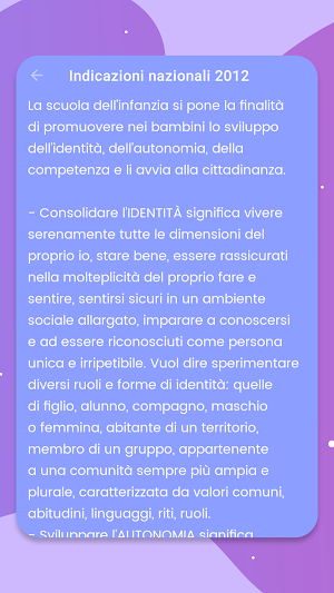 Indicazioni nazionali scuola dell'infanzia 2021/22 Screenshot 2