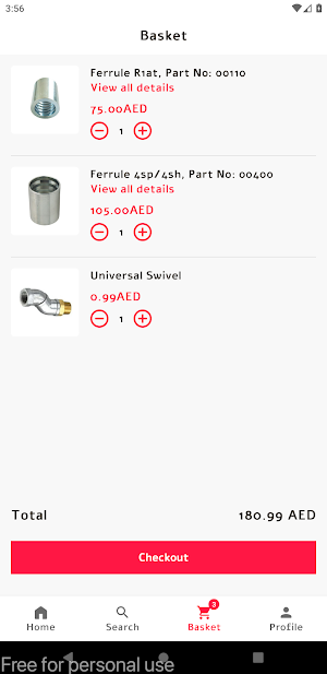 Fitting store Screenshot 2