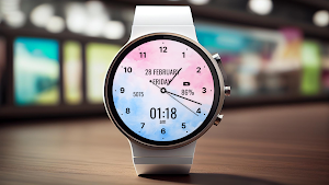 Soft Pink Blue Watch Face Screenshot 0