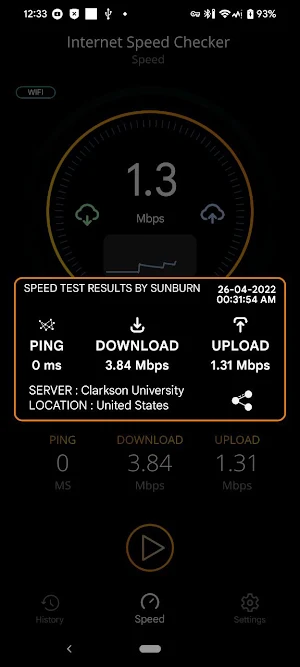 Internet Speed Checker Screenshot 2