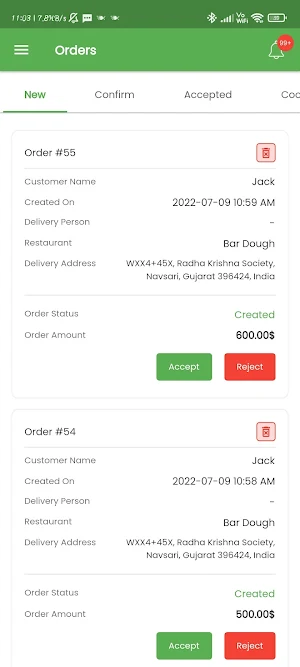 Mighty Food admin Screenshot 1