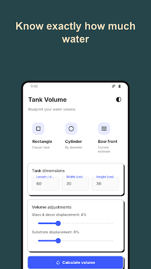 Aquarium Volume Calculator Screenshot 0