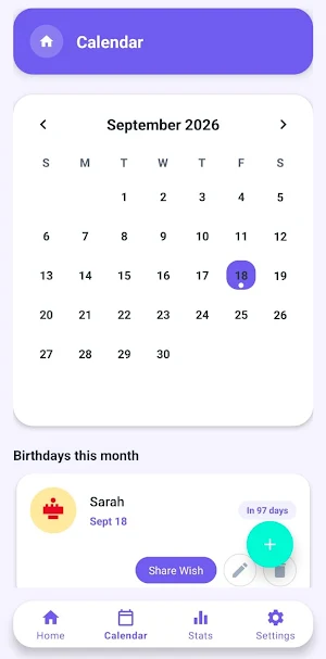 Birthday Calender Reminder Pro Screenshot 3