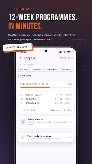 NForge: Personal Trainer App Screenshot 1