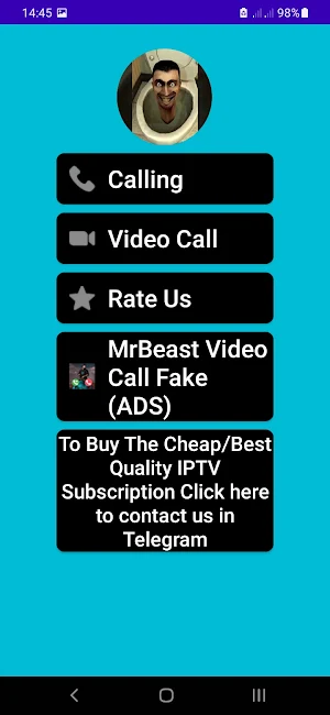 Skibidi Toilet Video Call Fake Screenshot 1